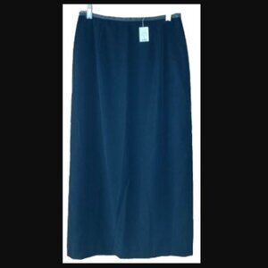 NWT Ann Taylor LOFT Women’s 6 Black VELVET Column Skirt Long Midi Evening Formal